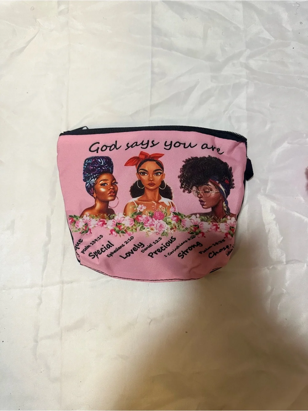 Pink 'God Says You Are' Cosmetic Pouch